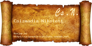 Csizmadia Nikolett névjegykártya