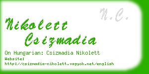 nikolett csizmadia business card